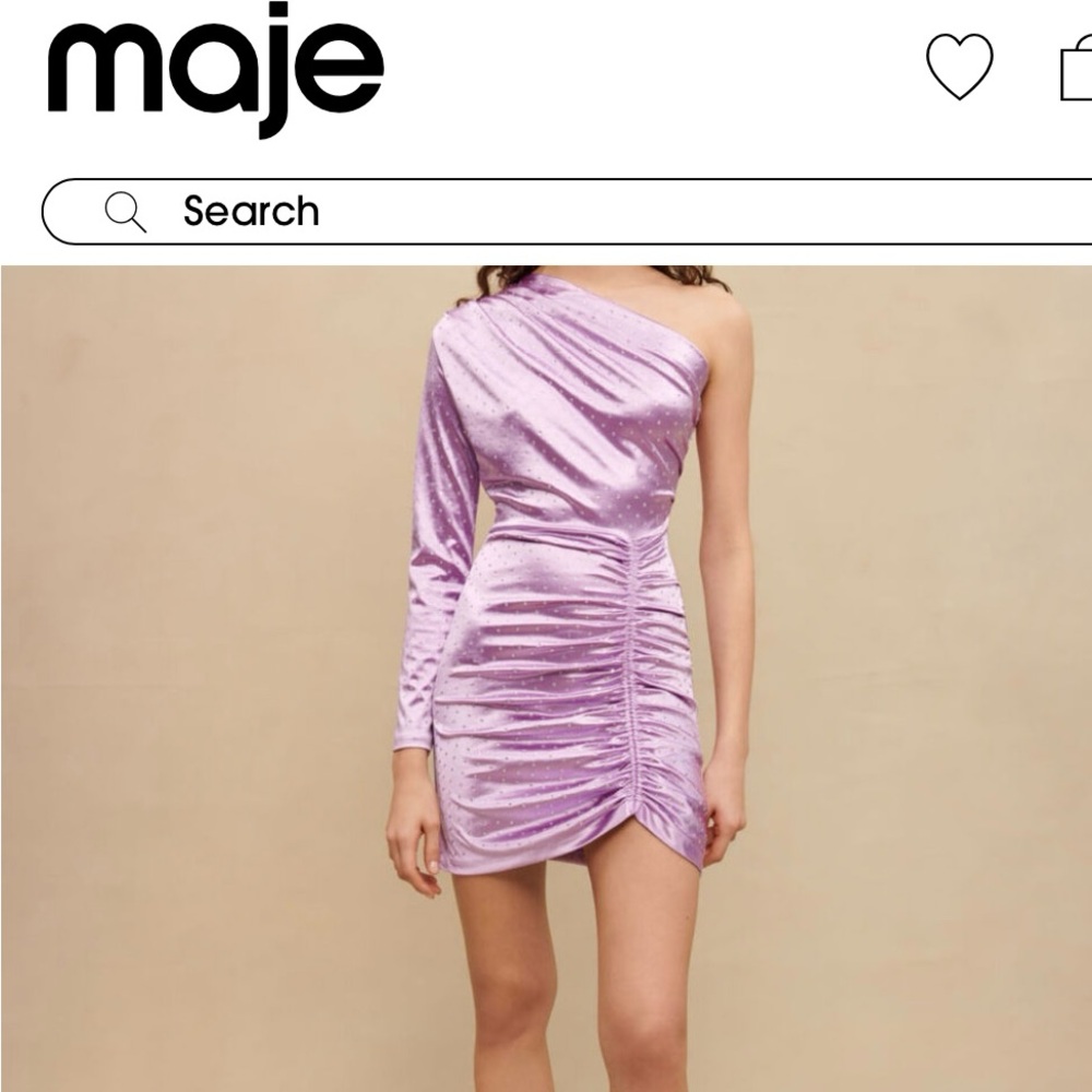 Maje Lavender Embellished Dress